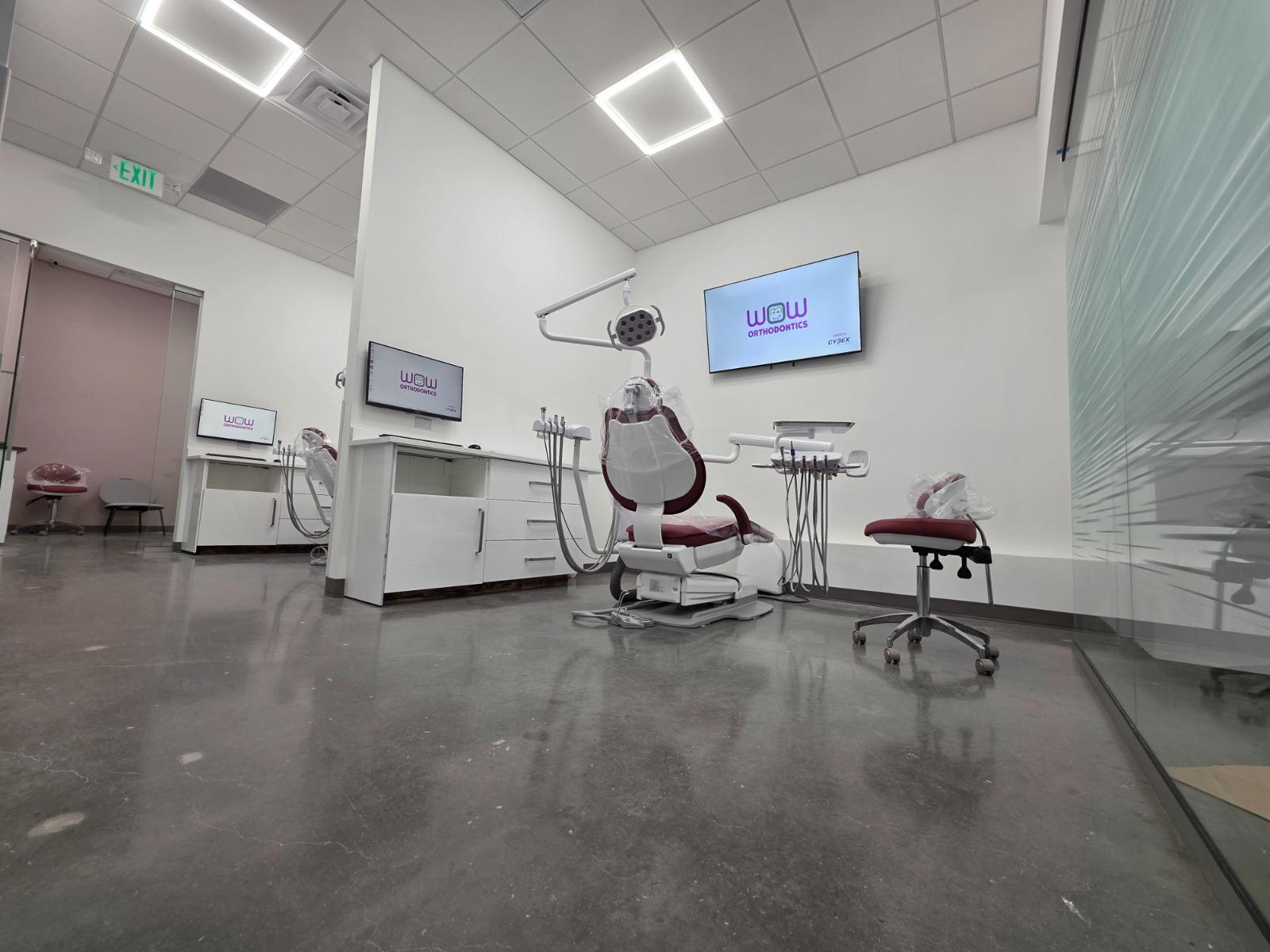 Treatment chairs and equipment inside WOW Orthodontics